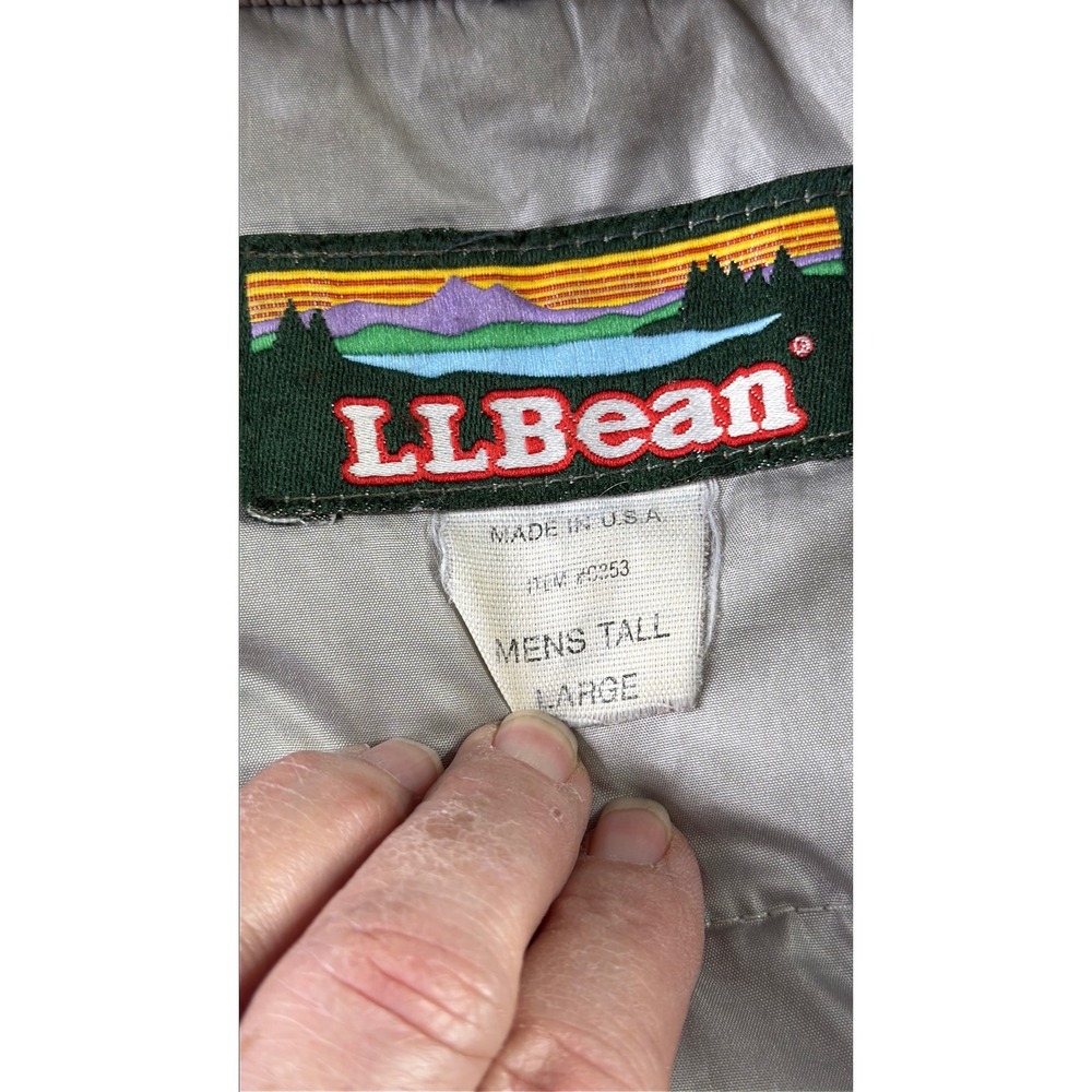 VTG LL Bean Penobscot Parka Jacket Full Zip Made in USA Hooded Coat Mens Tall L - Picture 3 of 15